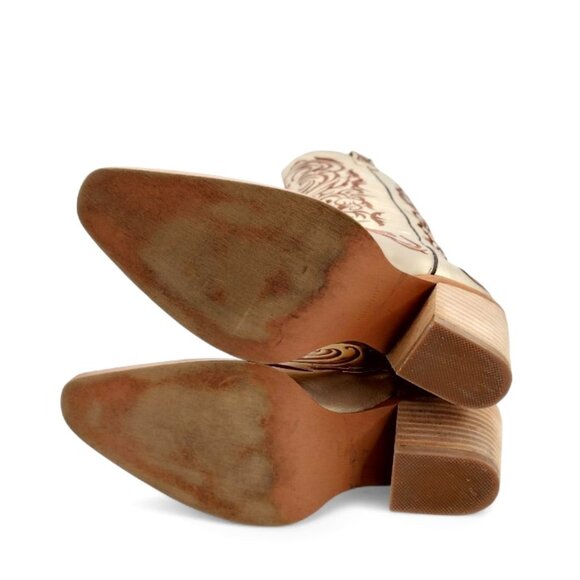 Texas Gold Women's Size 7 Gold Embroidered Knee High Block Heel Western Boots - Picture 15 of 16